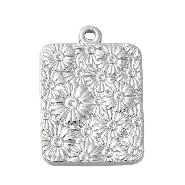 Daisy Pendant Silver 18x13mm