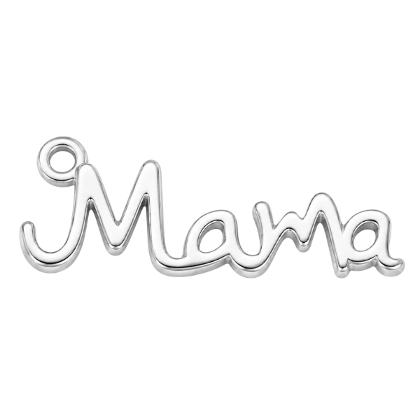 Mama Cursive Silver 22x8mm
