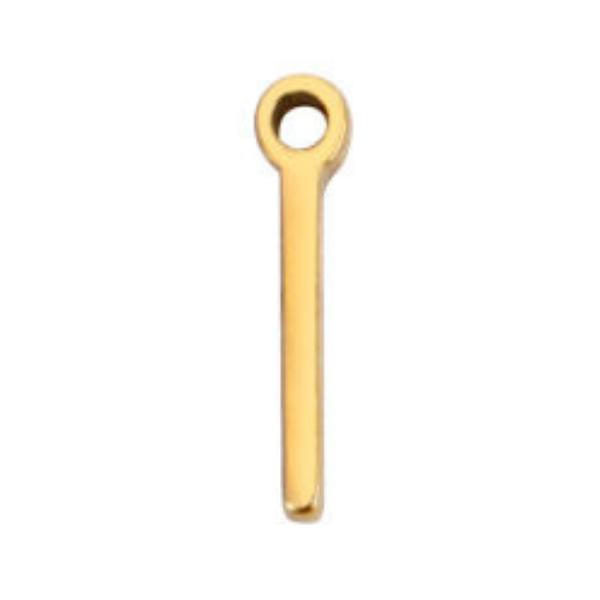 "I" Gold 8x4mm