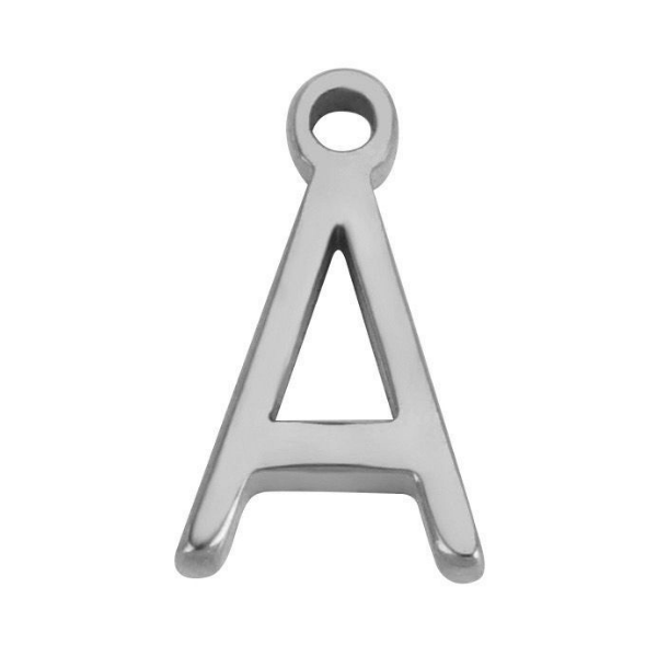 "A" Silver 8x4mm