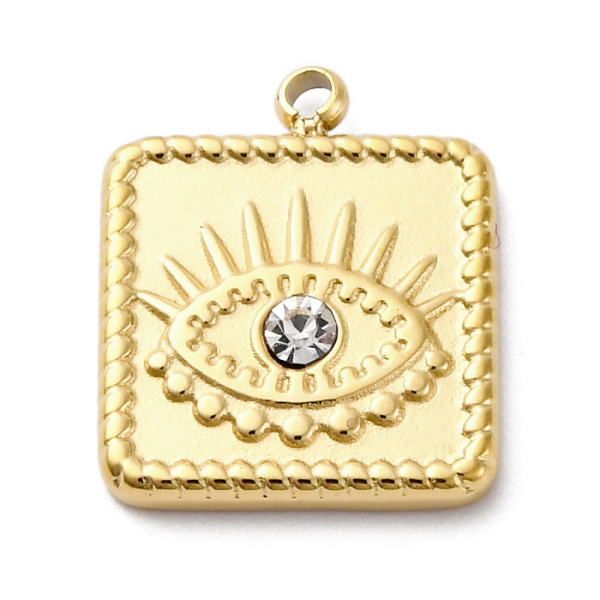Evil Eye Gold 15x13mm