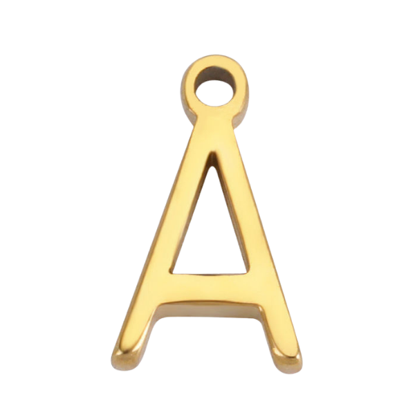 "A" Gold Print