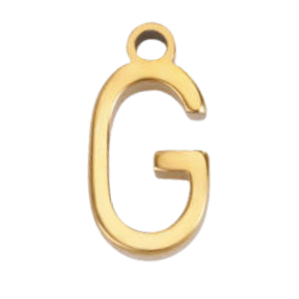 "G" Gold Print