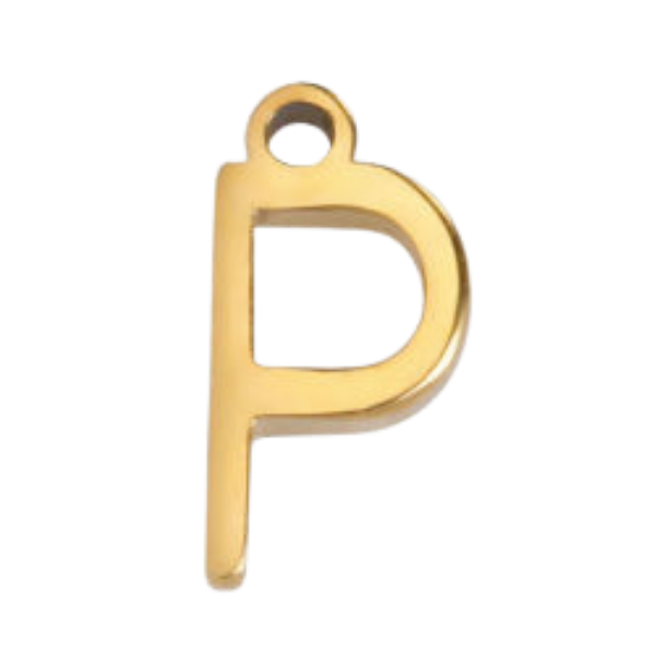 "P" Gold Print