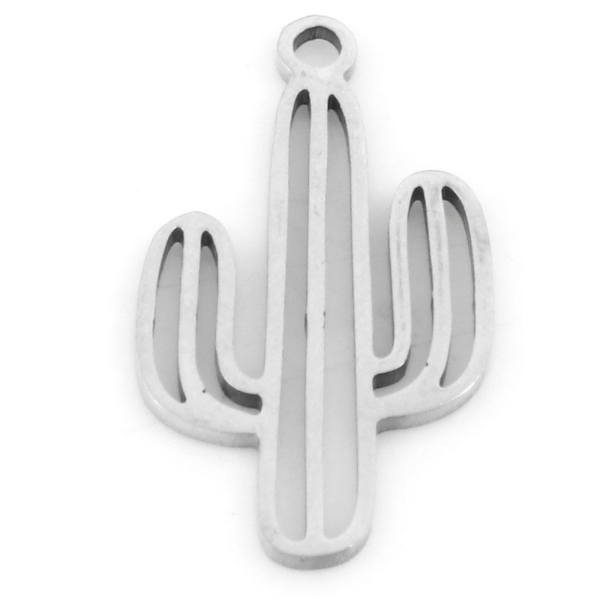 Cactus Silver 21x11mm
