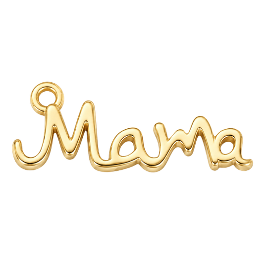 Mama Cursive Gold 22x8mm