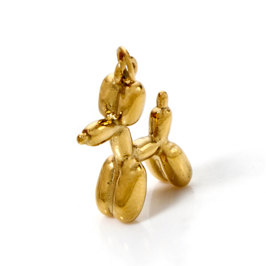 Balloon Dog Gold 21x15mm