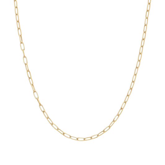 18k Gold Plated Paperclip Necklace