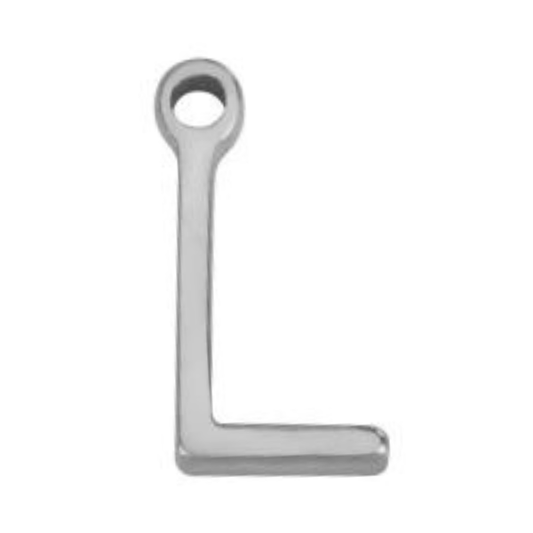 "L" Silver 8x4mm