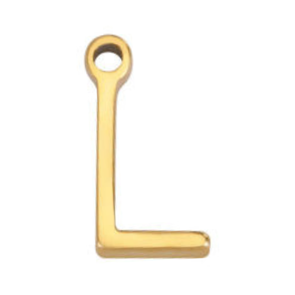 "L" Gold 8x4mm