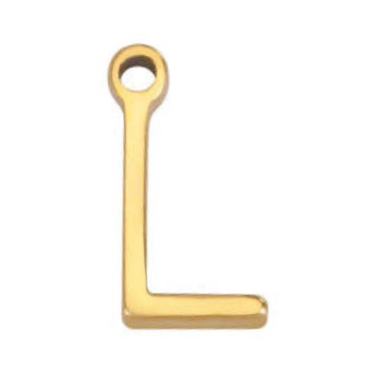 "L" Gold 8x4mm