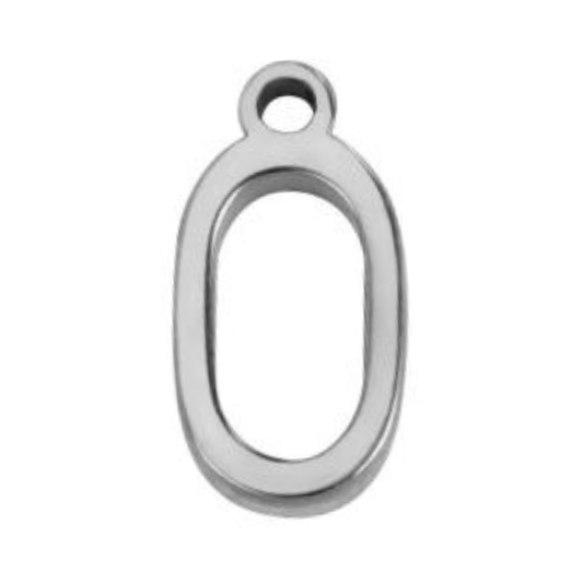 "O" Silver 8x4mm