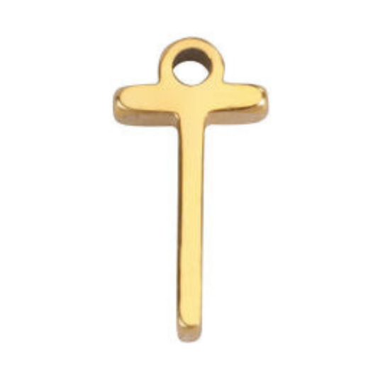"T" Gold 8x4mm