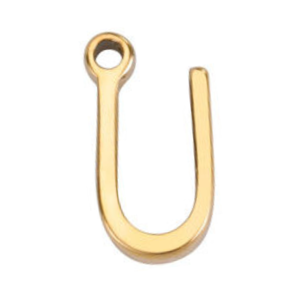 "U" Gold 8x4mm