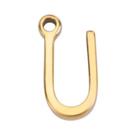 "U" Gold 8x4mm