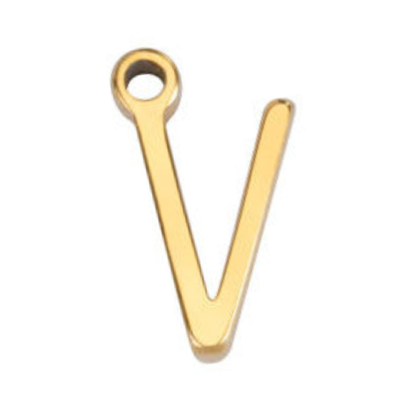 "V" Gold 8x4mm