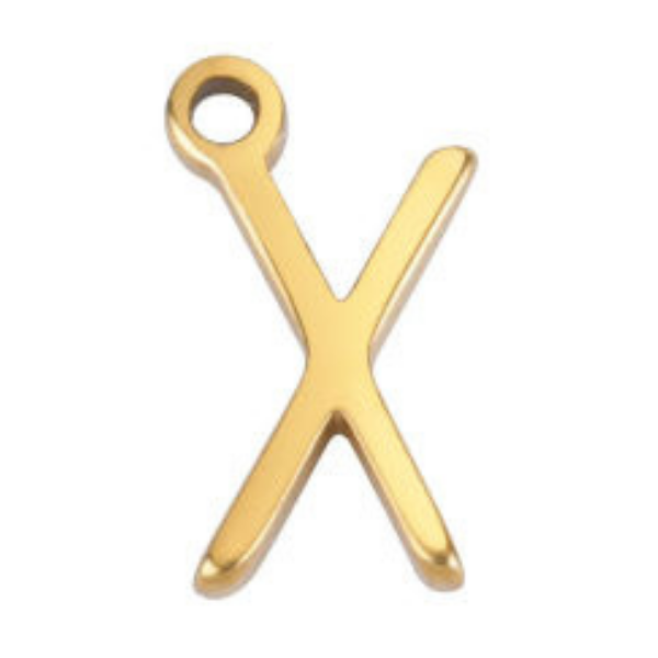 "X" Gold 8x4mm