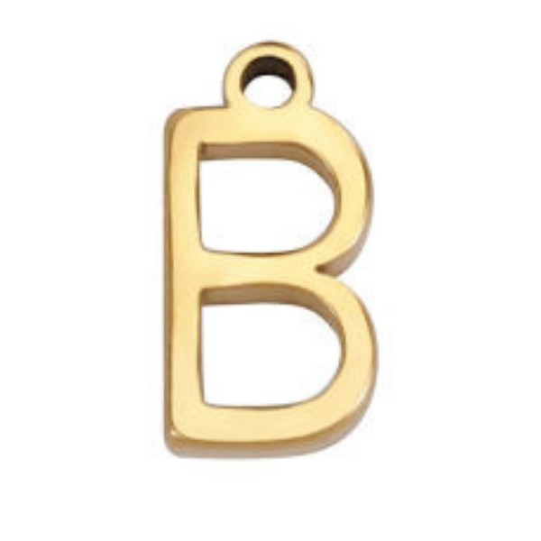 "B" Gold 8x4mm