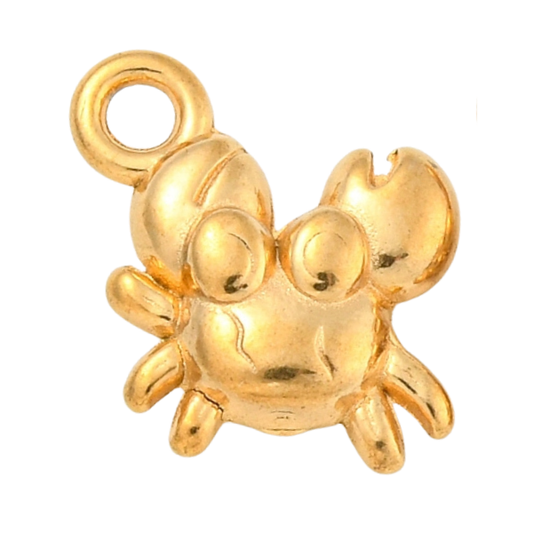 Crab Gold 12x11mm