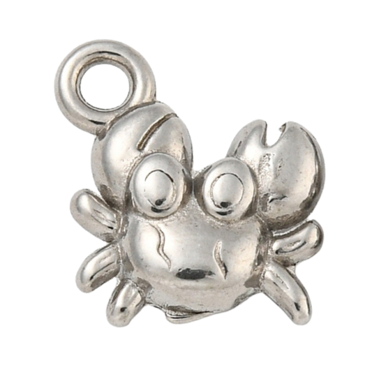 Crab Silver 12x11mm