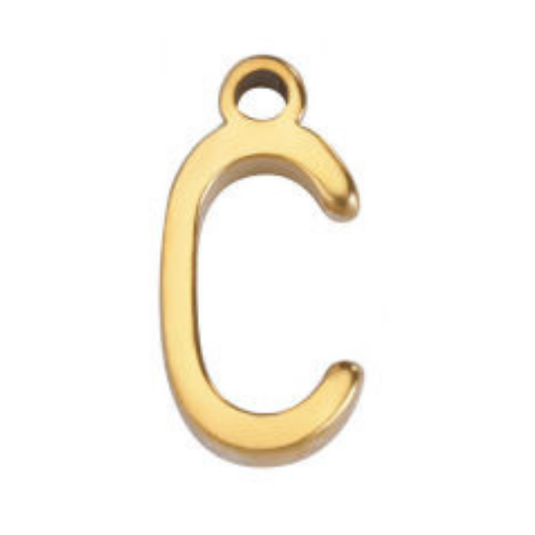 "C" Gold 8x4mm