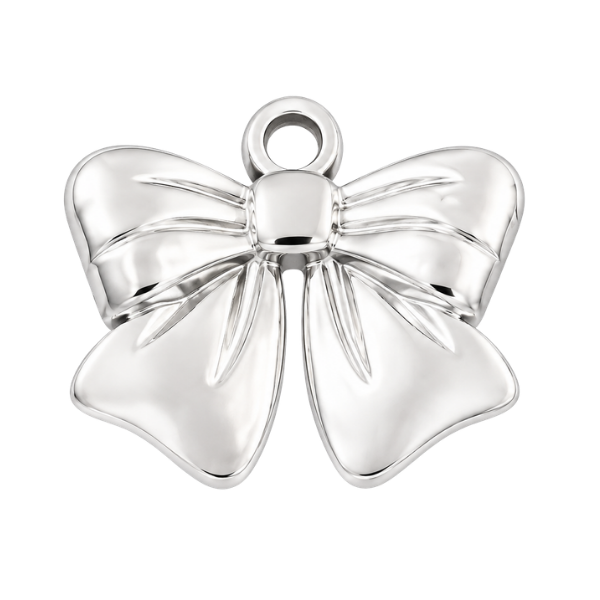 Bow Silver 13x14mm