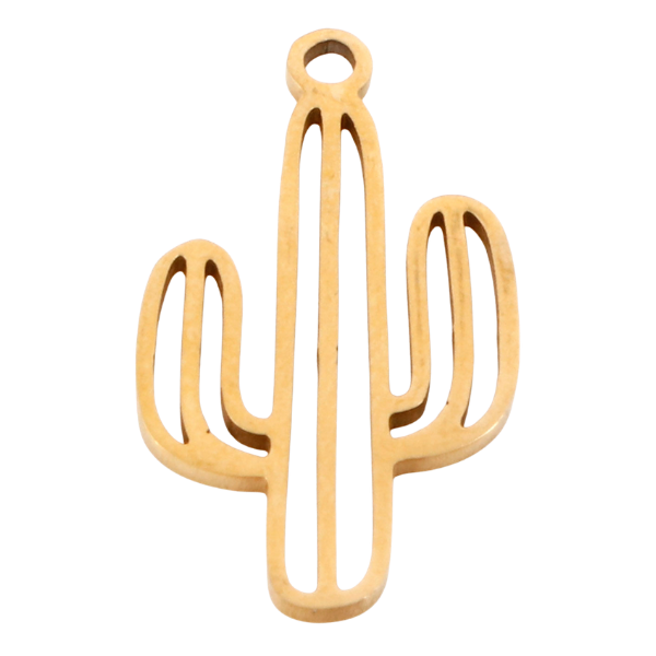 cactus charm gold