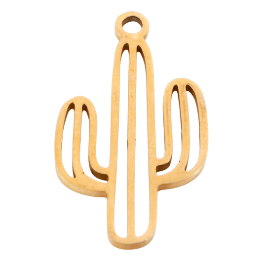 cactus charm gold