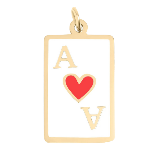 colored gold playing card charm