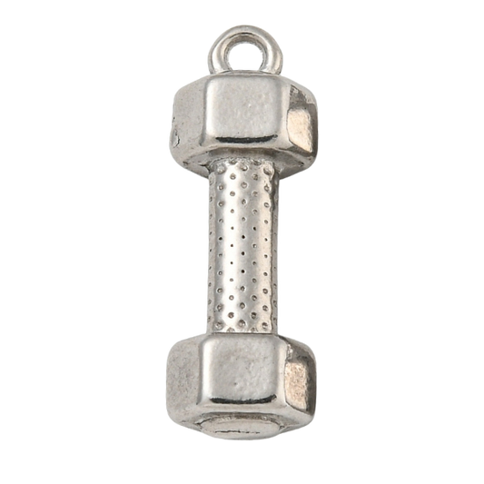 dumbbell silver 