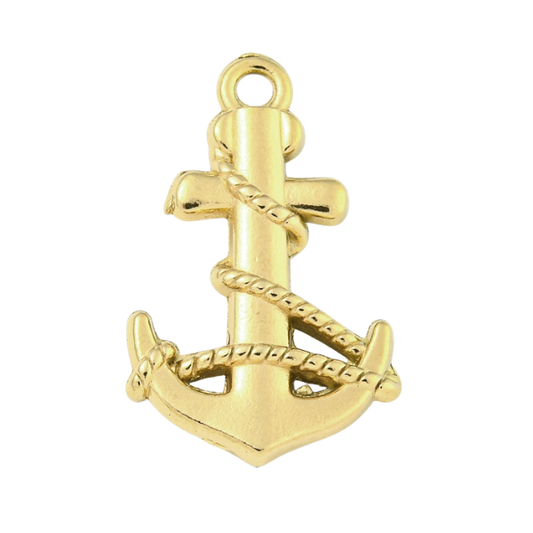gold anchor charm