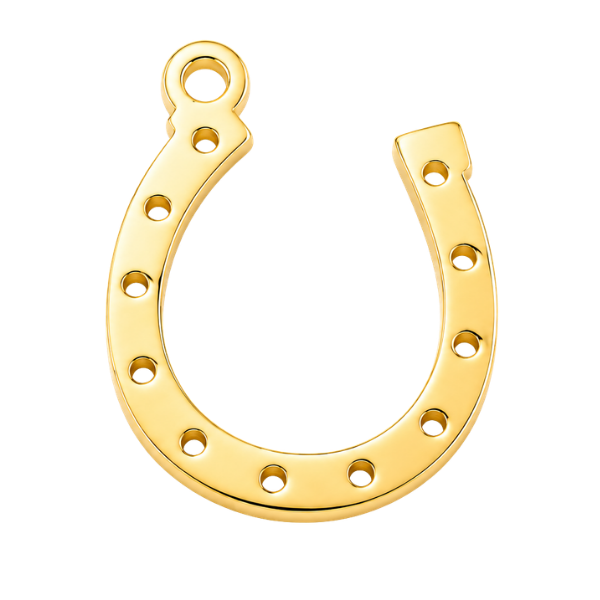 Gold horseshoe pendant 