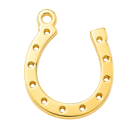 Gold horseshoe pendant 