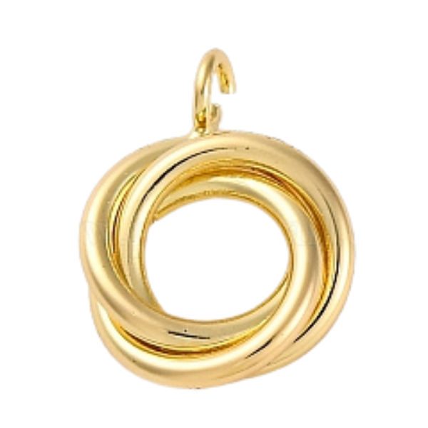 Gold circular pendant 