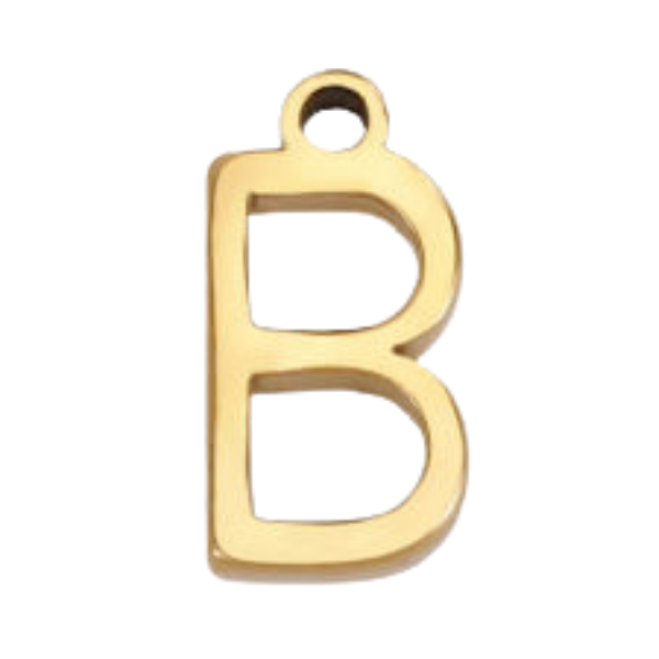 "B" Gold Print
