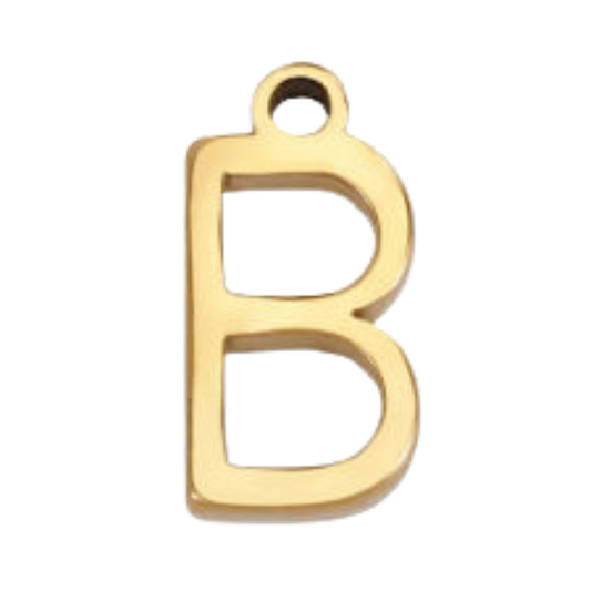 "B" Gold Print