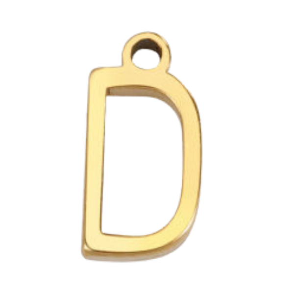 "D" Gold Print