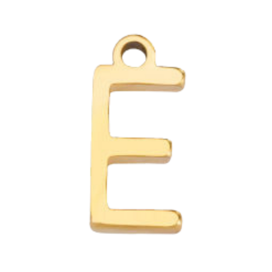 "E" Gold Print