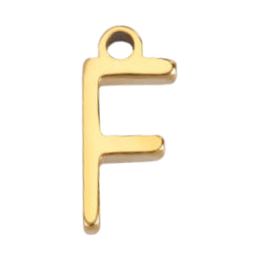 "F" Gold Print