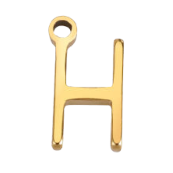 "H" Gold Print