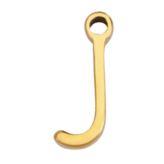 "J" Gold Print