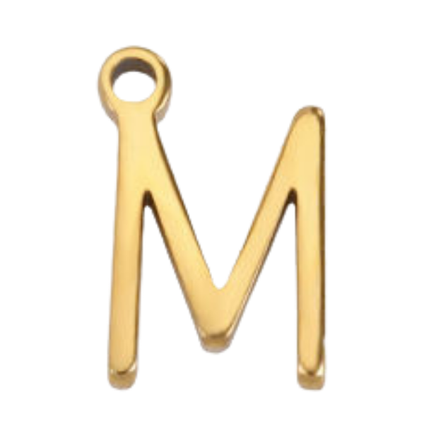 "M" Gold Print