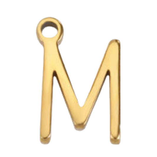 "M" Gold Print