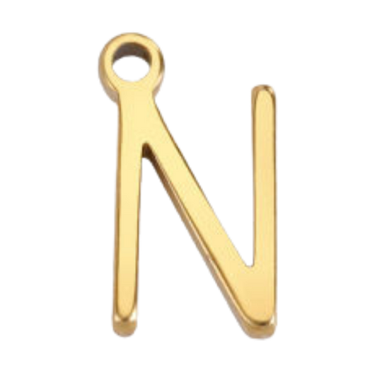 "N" Gold Print