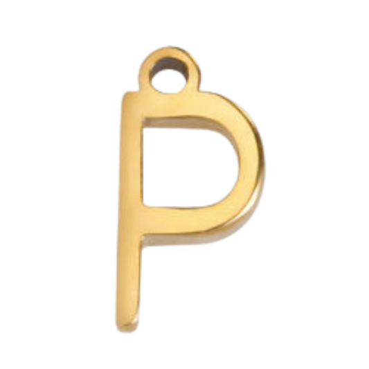 "P" Gold Print