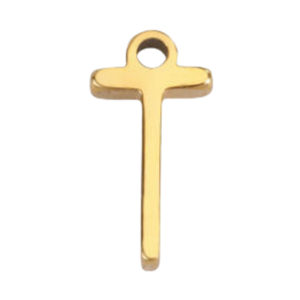 "T" Gold Print