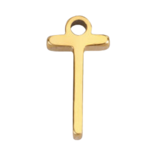 "T" Gold Print