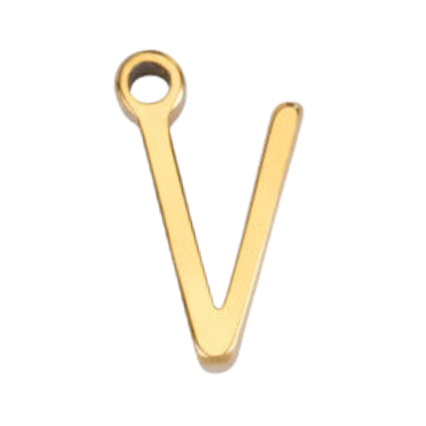"V" Gold Print