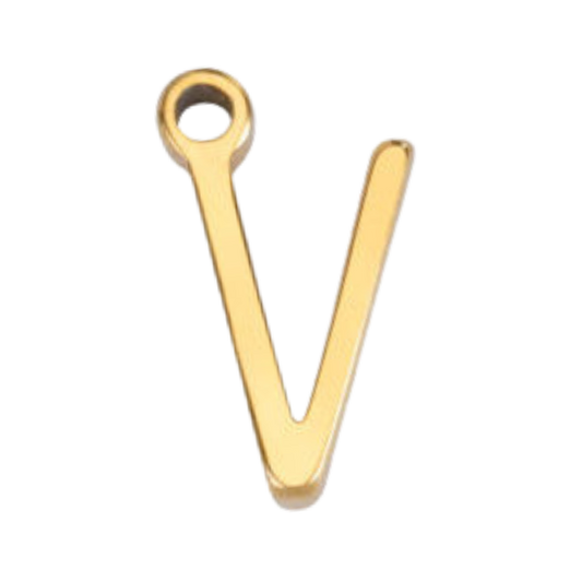 "V" Gold Print