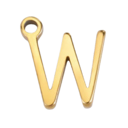 "W" Gold Print